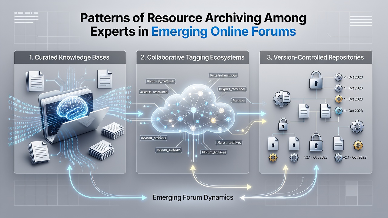 Patterns of Resource Archiving Among Experts in Emerging Online Forums